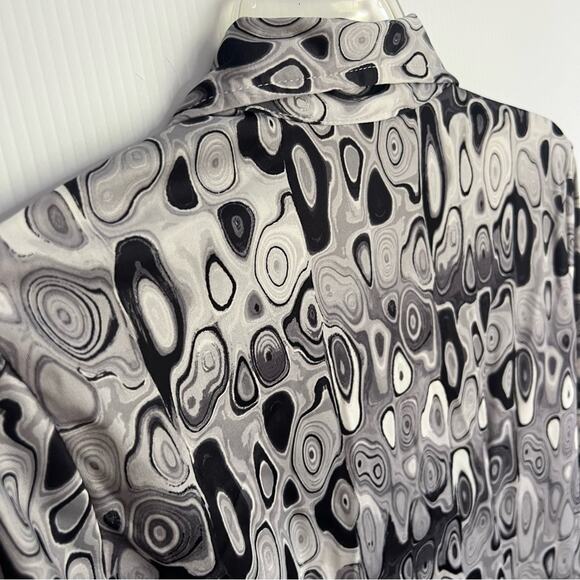 Vintage 1970s Mini Dress Button Down Psychedelic - Picture 9 of 9